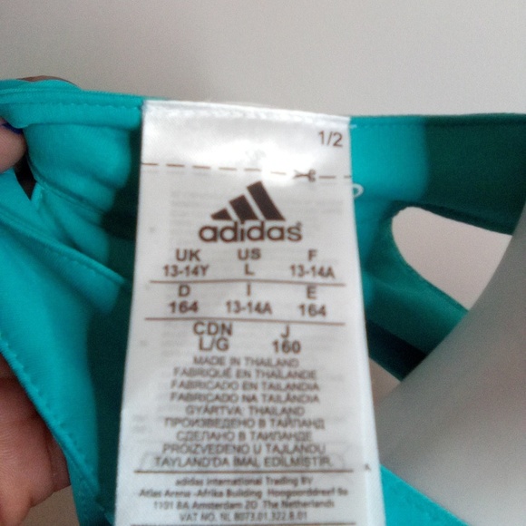 Adidas Girls Multicolor Geometric Adizero Tennis Tank Top - Picture 11 of 11
